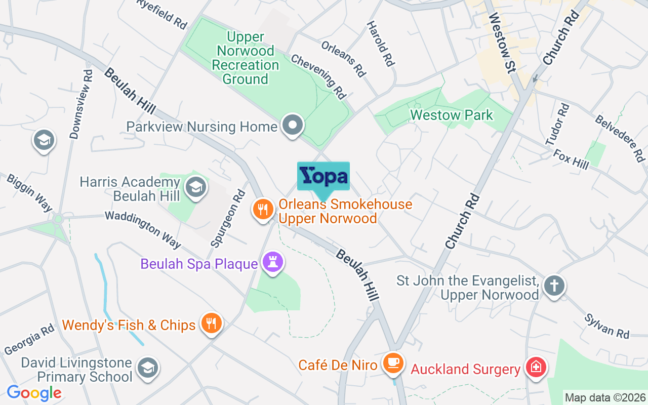 Map showing the location of SE19 3QD