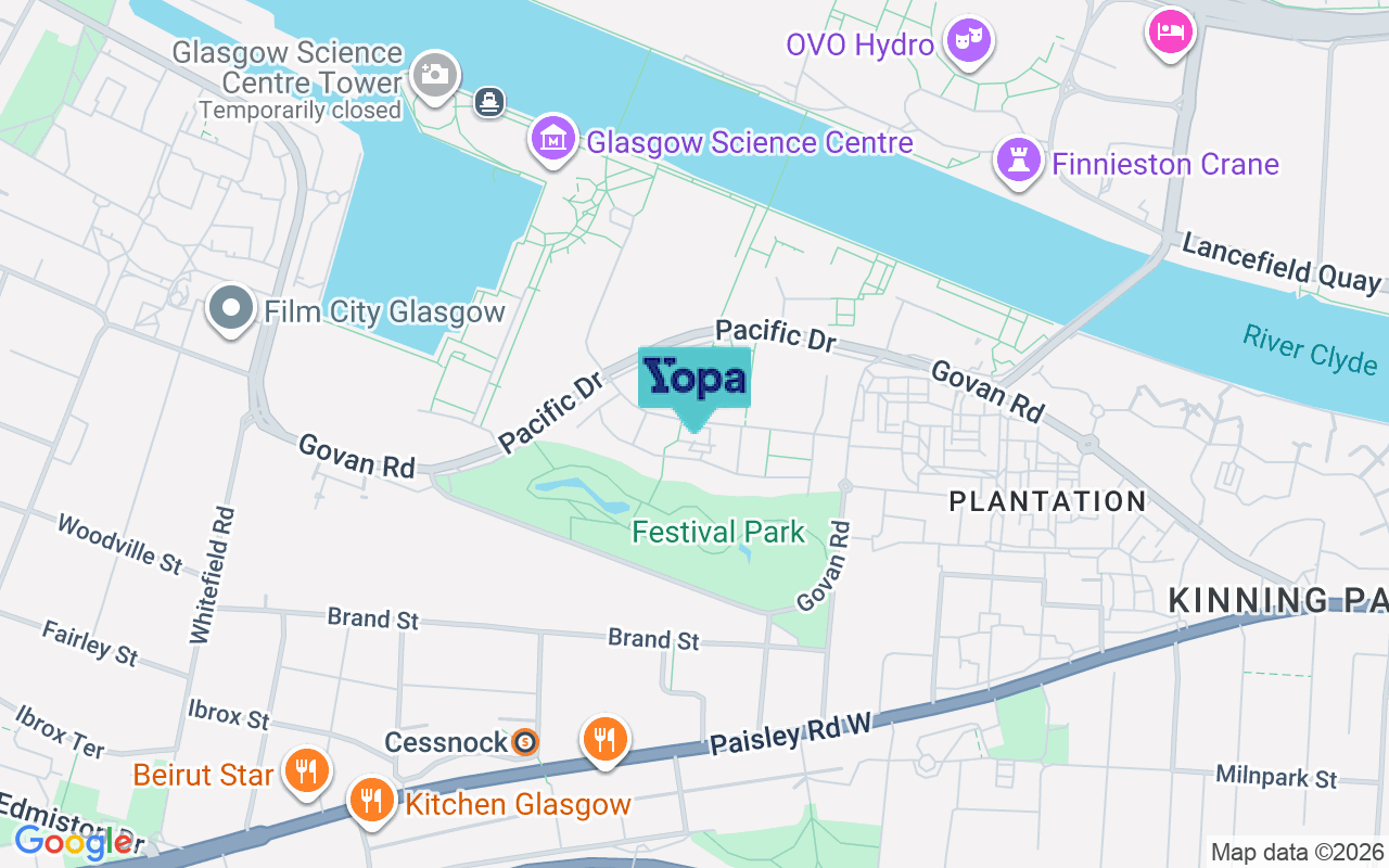 Map showing the location of G51 1BD