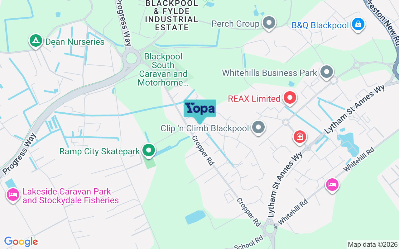 Map showing the location of FY4 5FX