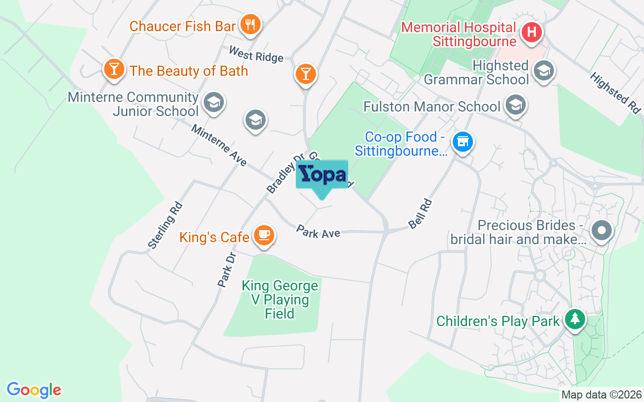 Map showing the location of ME10 1QT