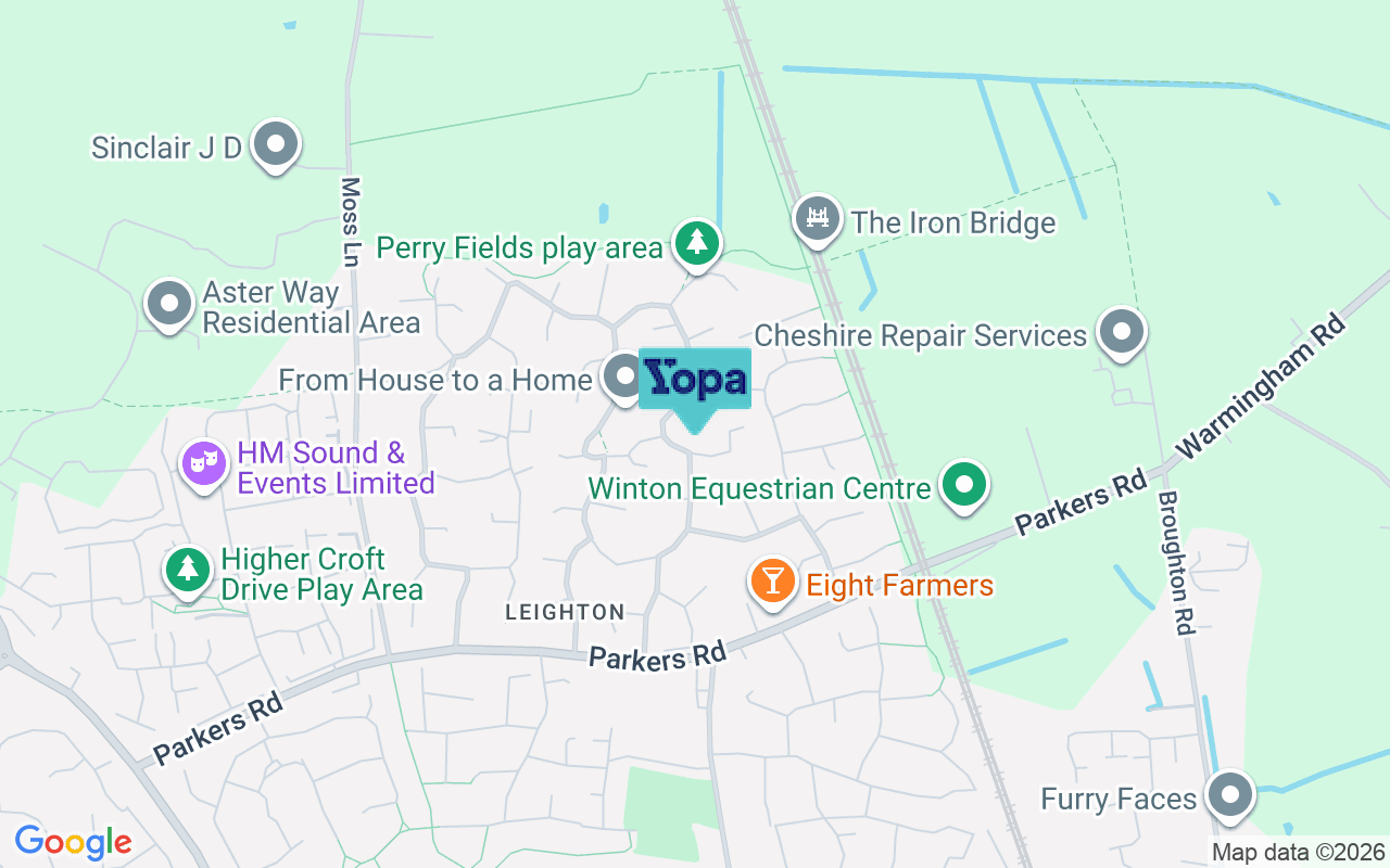 Map showing the location of CW1 4TG