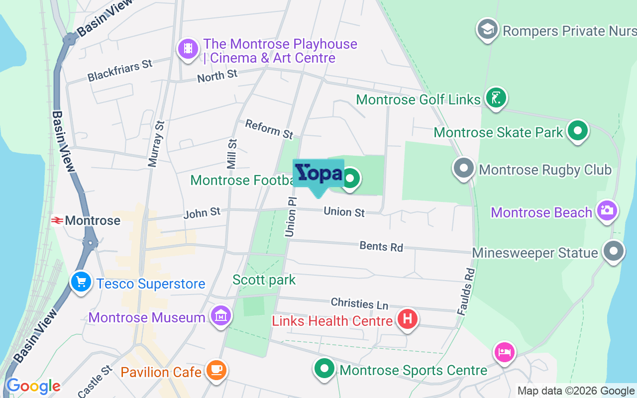 Map showing the location of DD10 8PZ