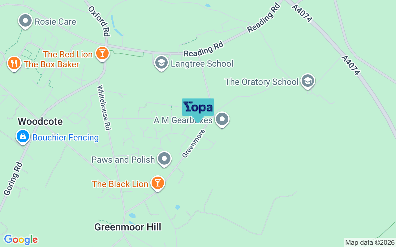 Map showing the location of RG8 0SL