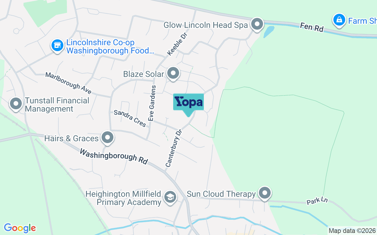 Map showing the location of LN4 1SX