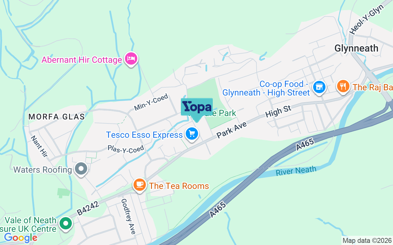Map showing the location of SA11 5DU