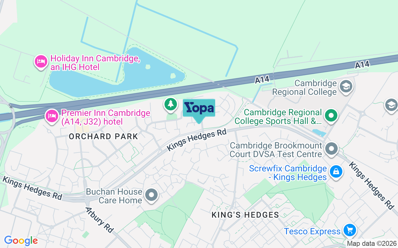 Map showing the location of CB4 2WP