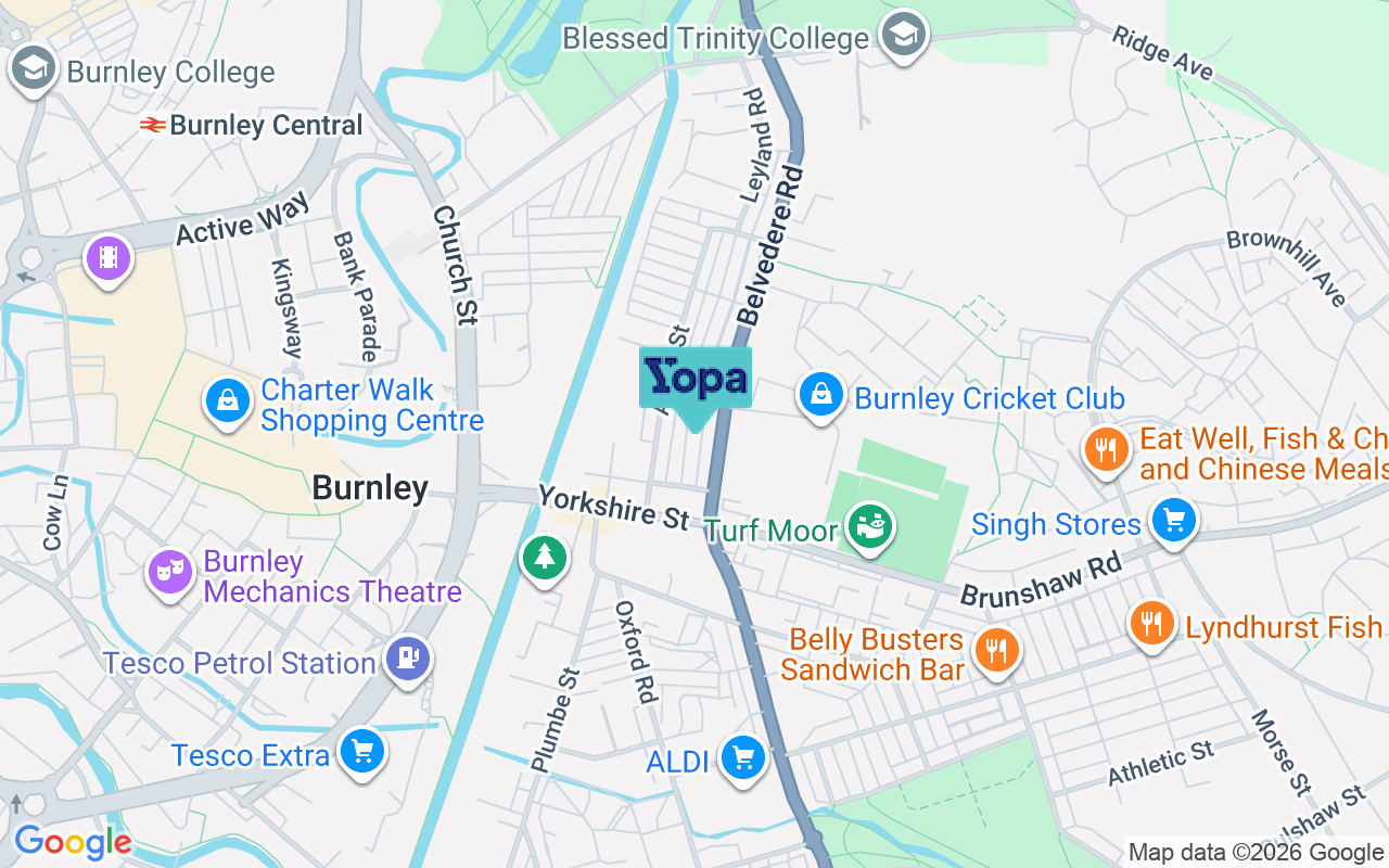 Map showing the location of BB11 3DR