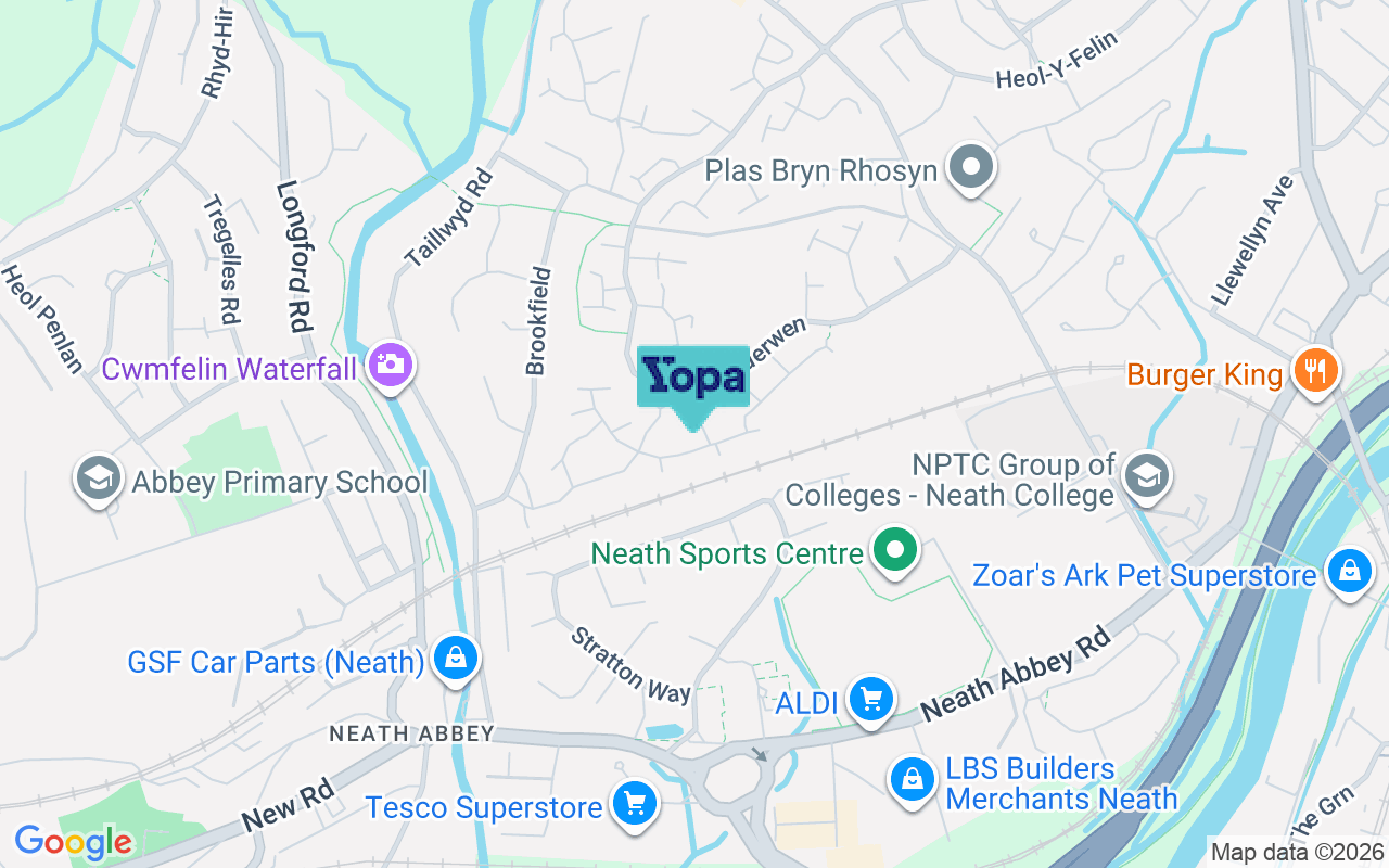 Map showing the location of SA10 7FJ