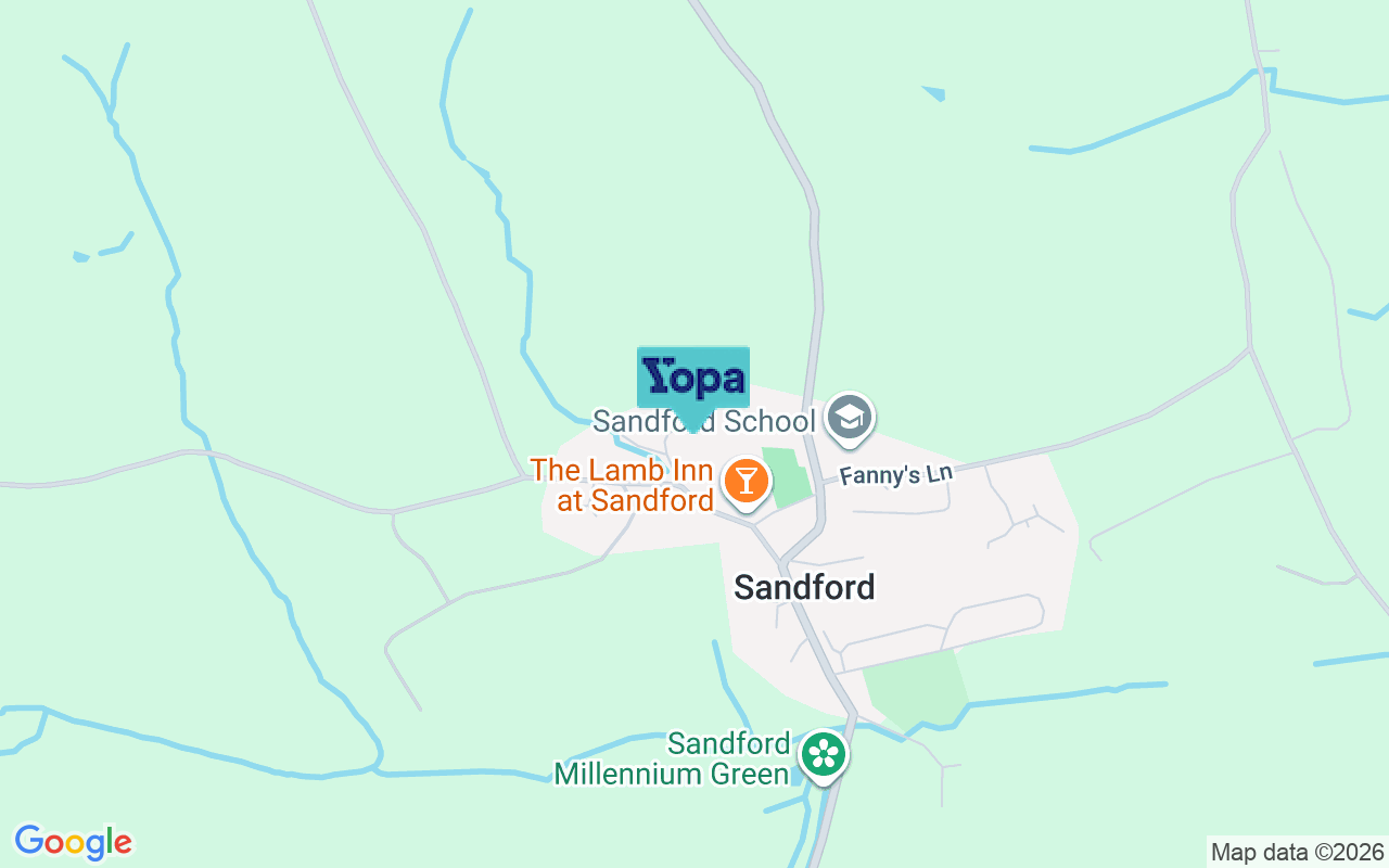 Map showing the location of EX17 4LX