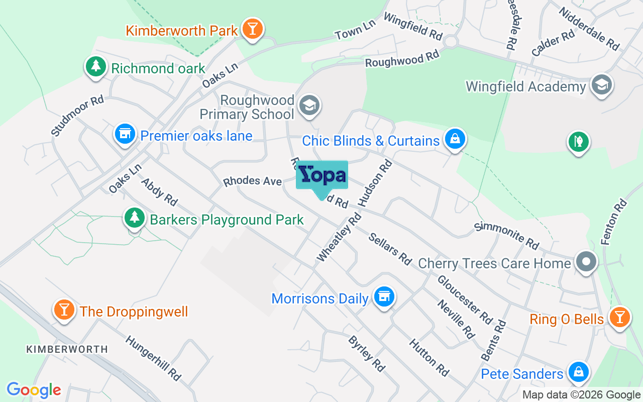 Map showing the location of S61 3AA