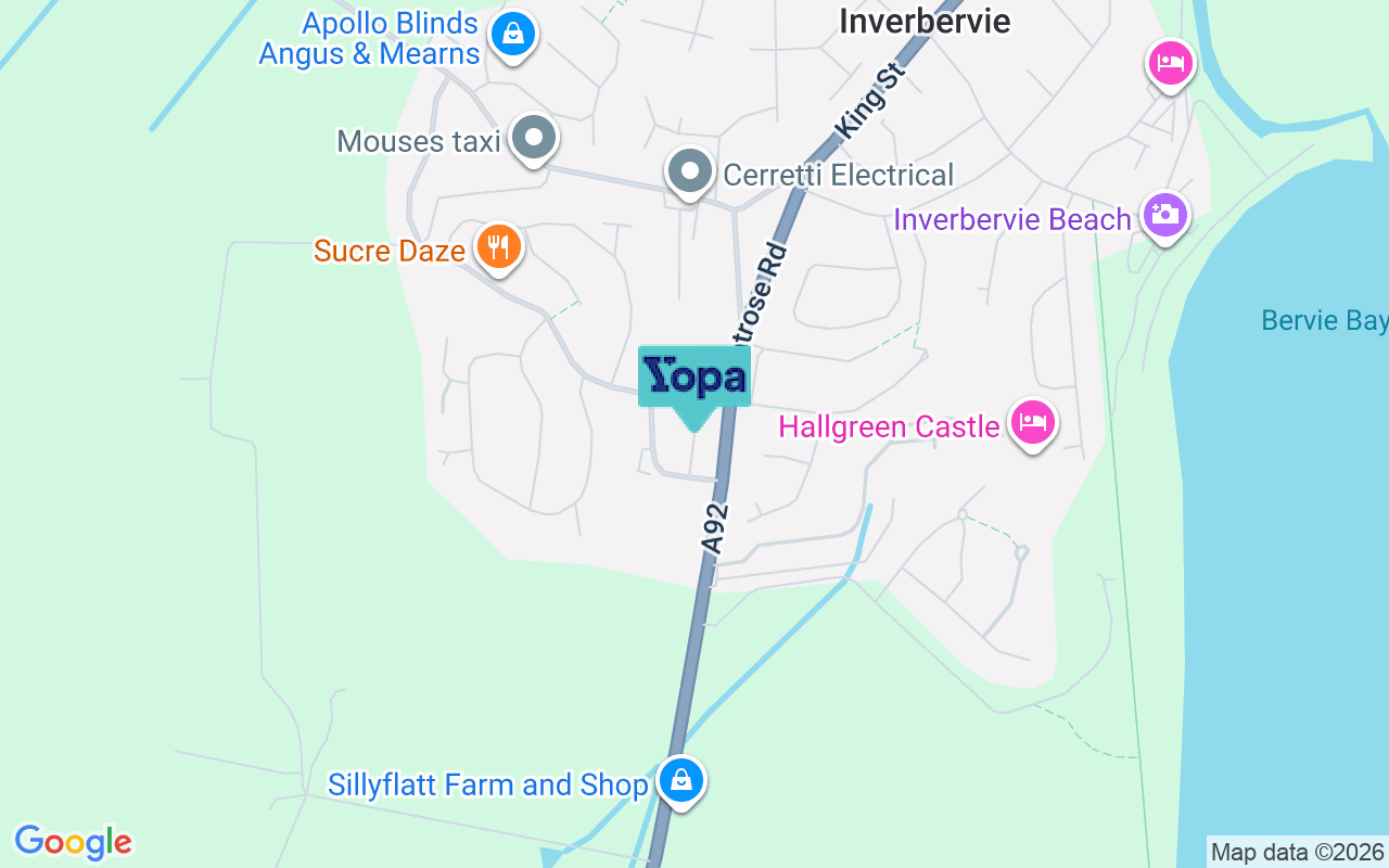 Map showing the location of DD10 0PJ