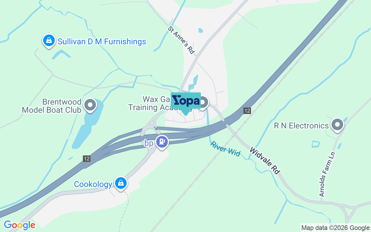 Map showing the location of CM15 0FH