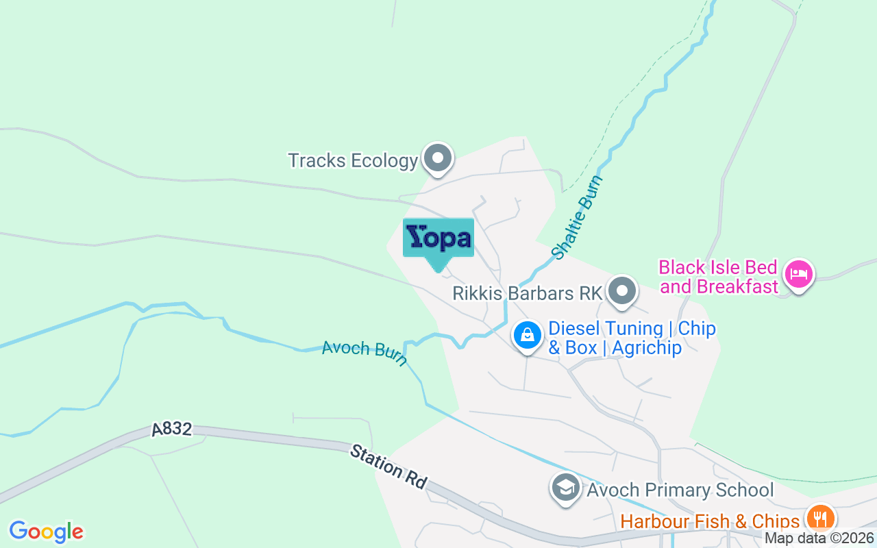 Map showing the location of IV9 8RA