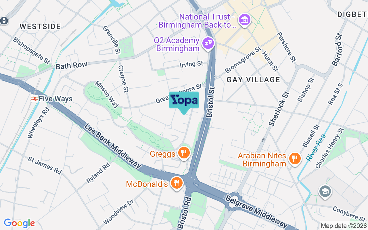 Map showing the location of B15 2AL