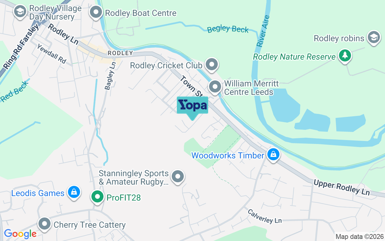Map showing the location of LS13 1JX