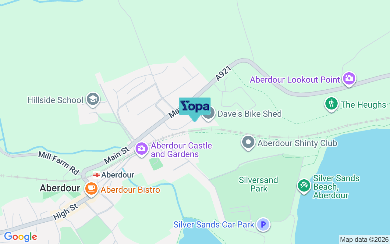 Map showing the location of KY3 0XE
