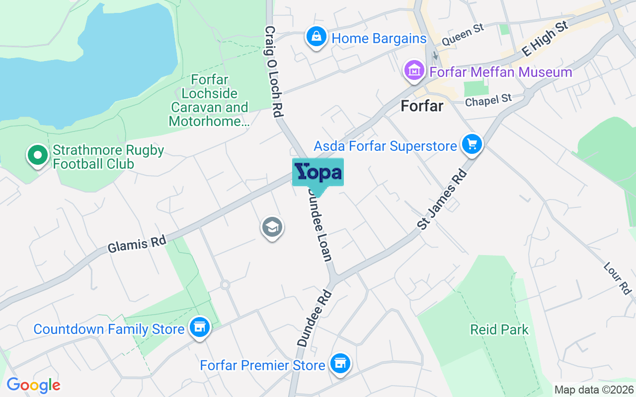 Map showing the location of DD8 1DY