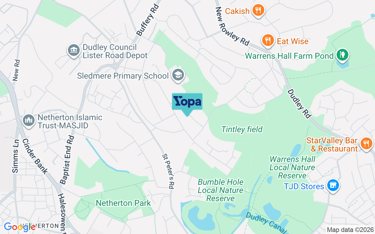 Map showing the location of DY2 8EX