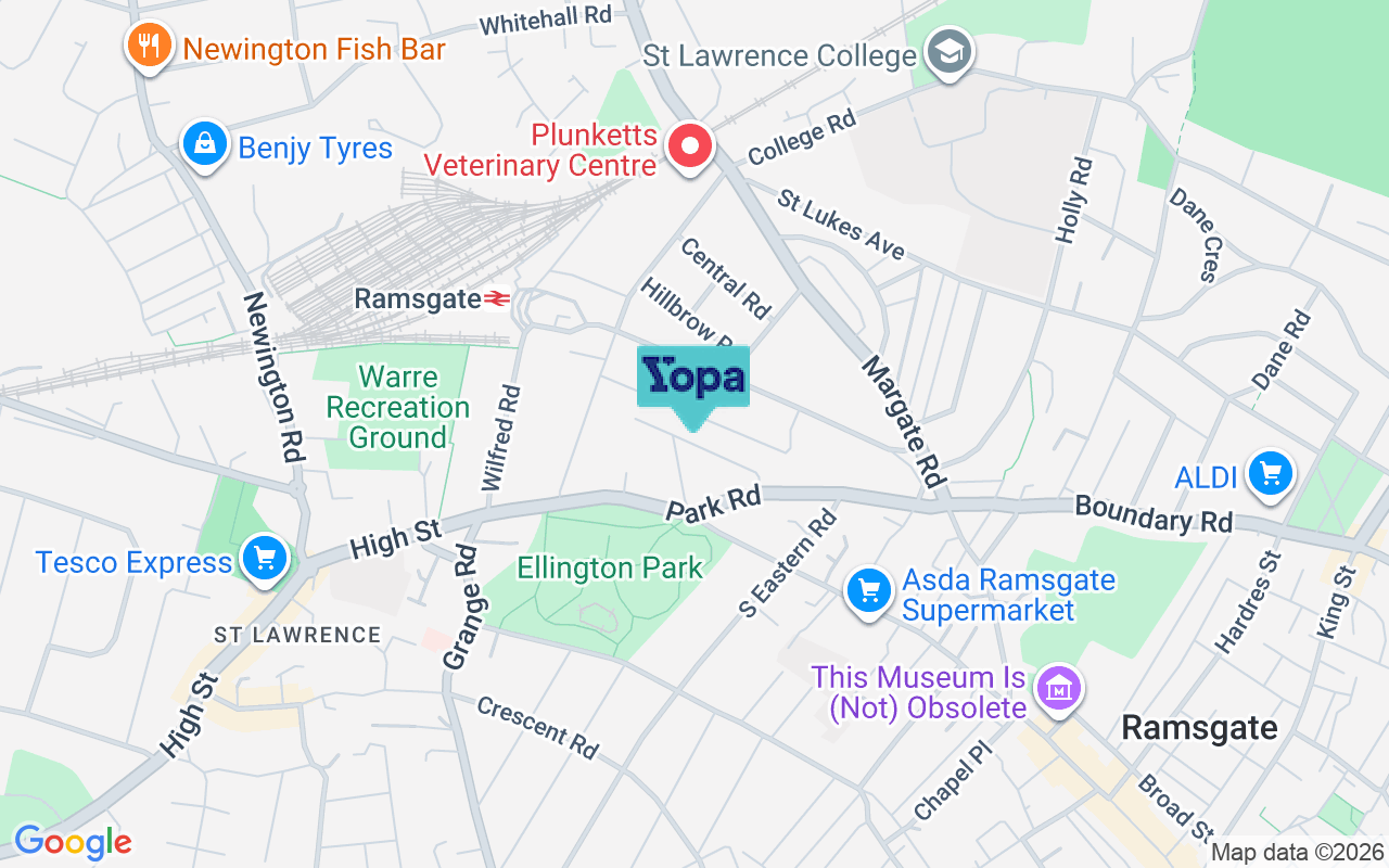Map showing the location of CT11 7QR