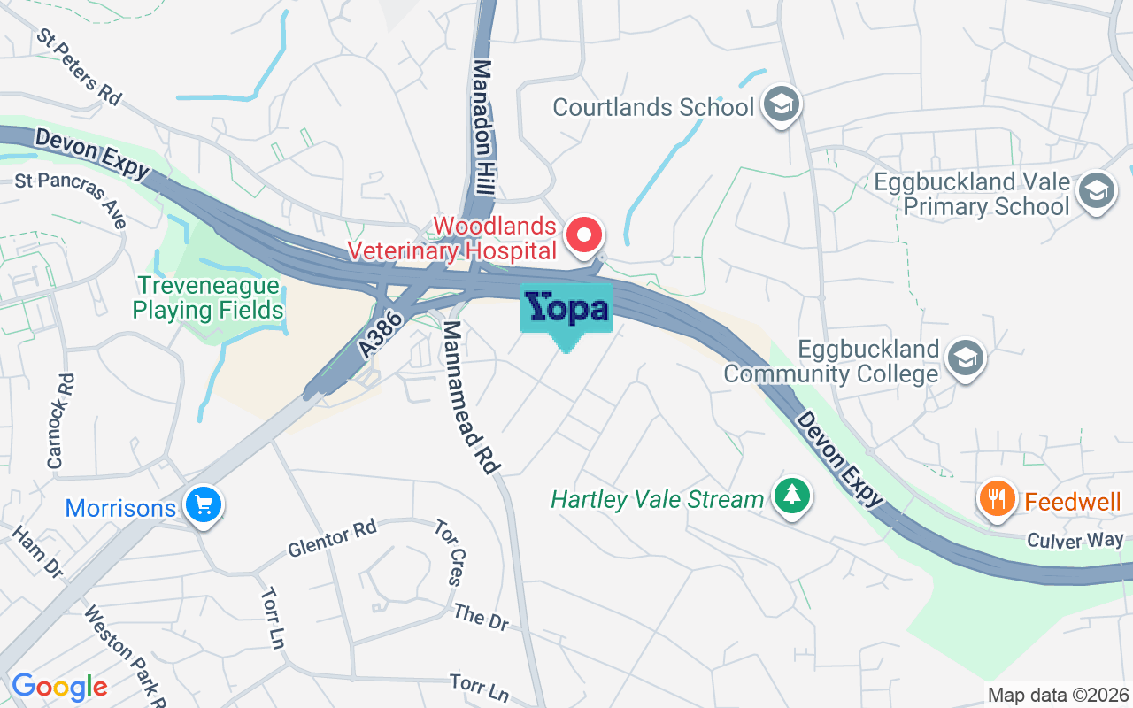 Map showing the location of PL3 5RU