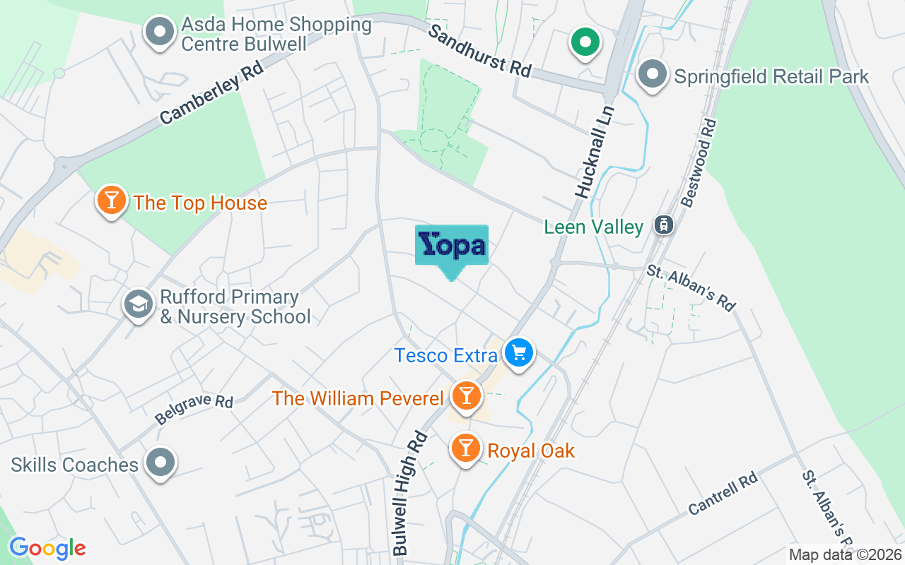 Map showing the location of NG6 8GS