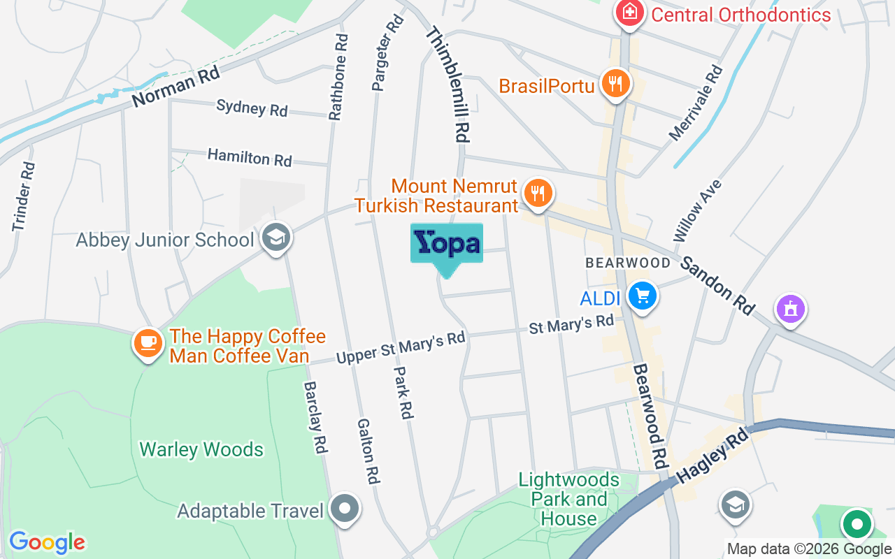 Map showing the location of B67 5HJ