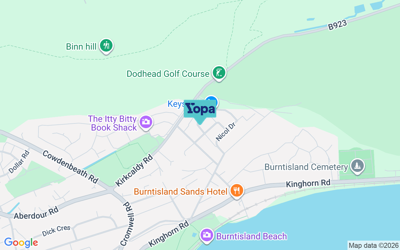Map showing the location of KY3 9JD