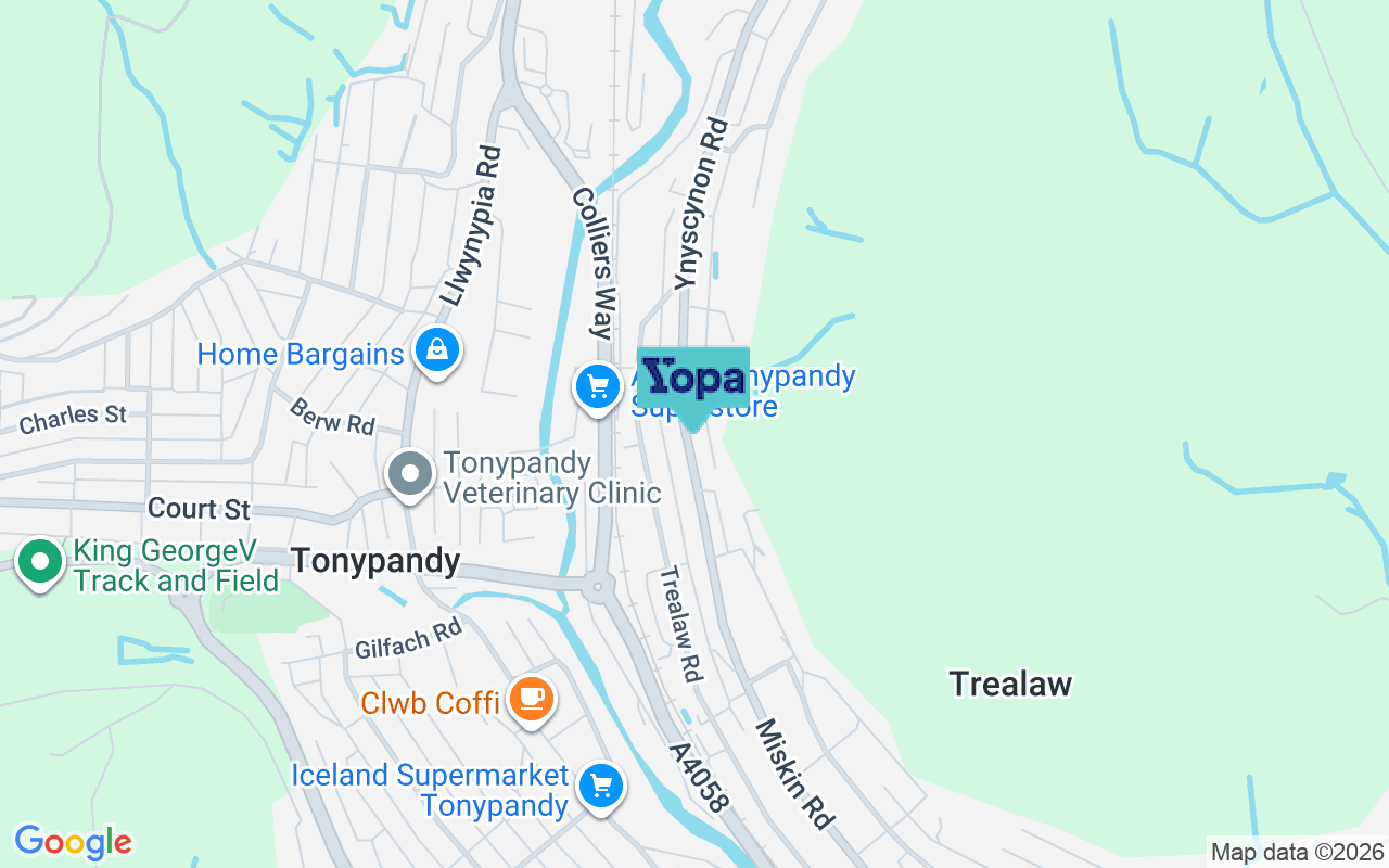 Map showing the location of CF40 2LH