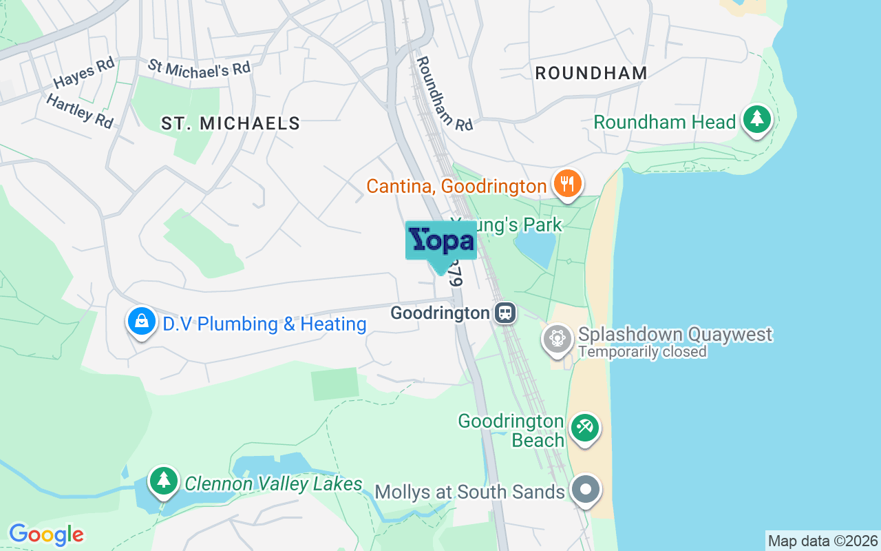 Map showing the location of TQ4 5JT