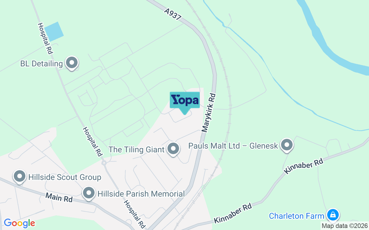 Map showing the location of DD10 9GF