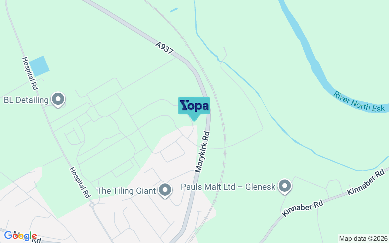 Map showing the location of DD10 9FY