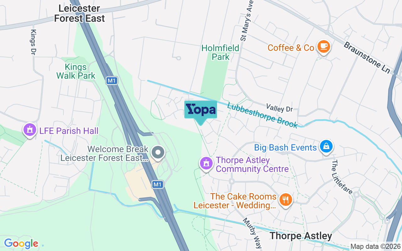 Map showing the location of LE3 3RX
