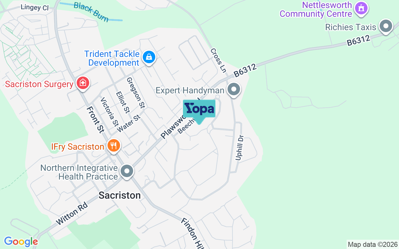Map showing the location of DH7 6QL