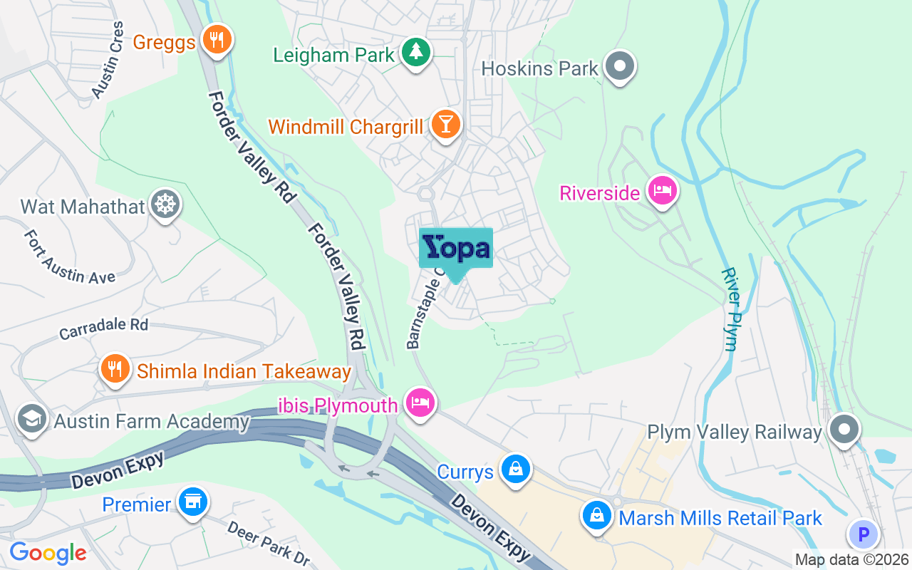 Map showing the location of PL6 8PZ