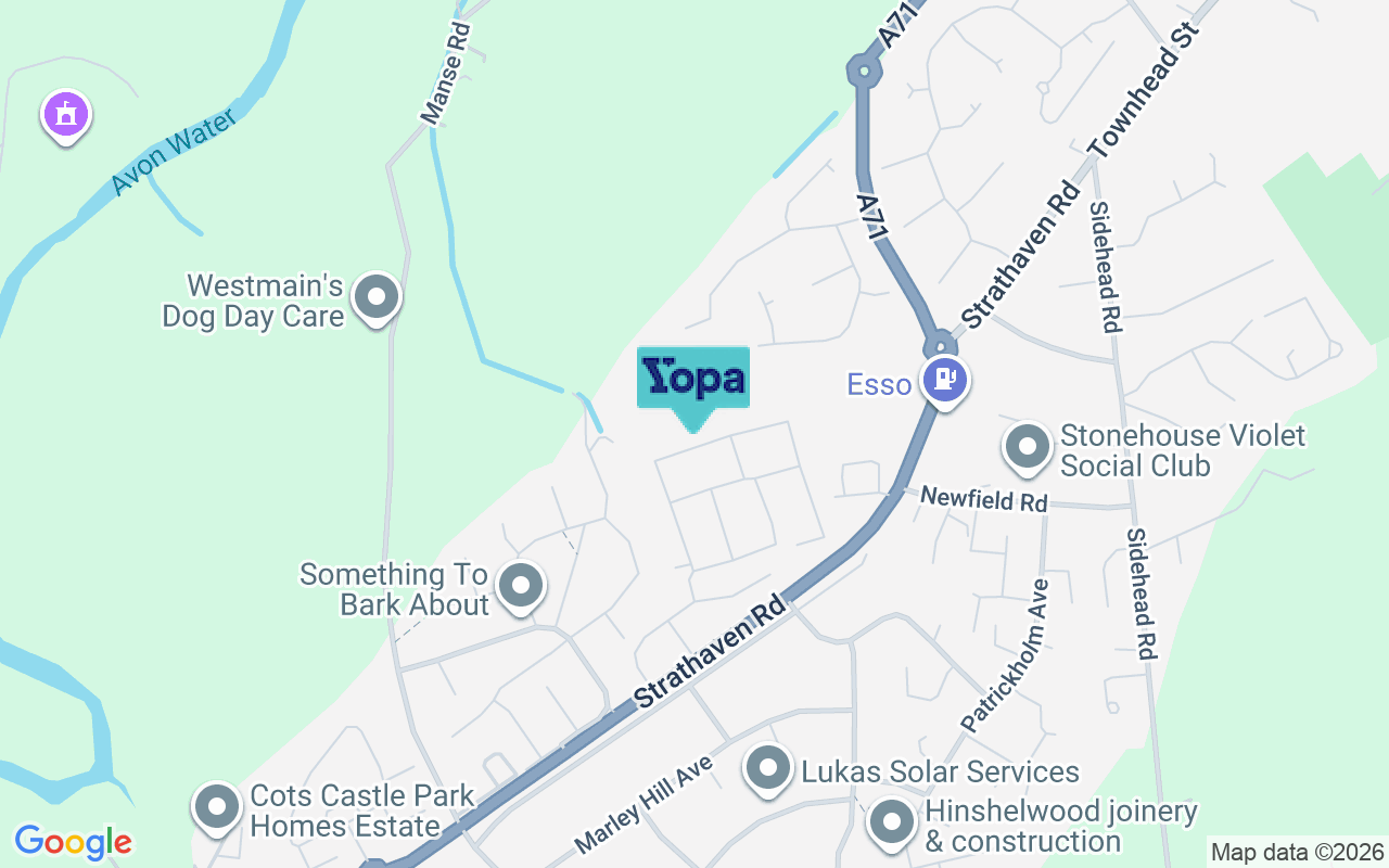 Map showing the location of ML9 3FT