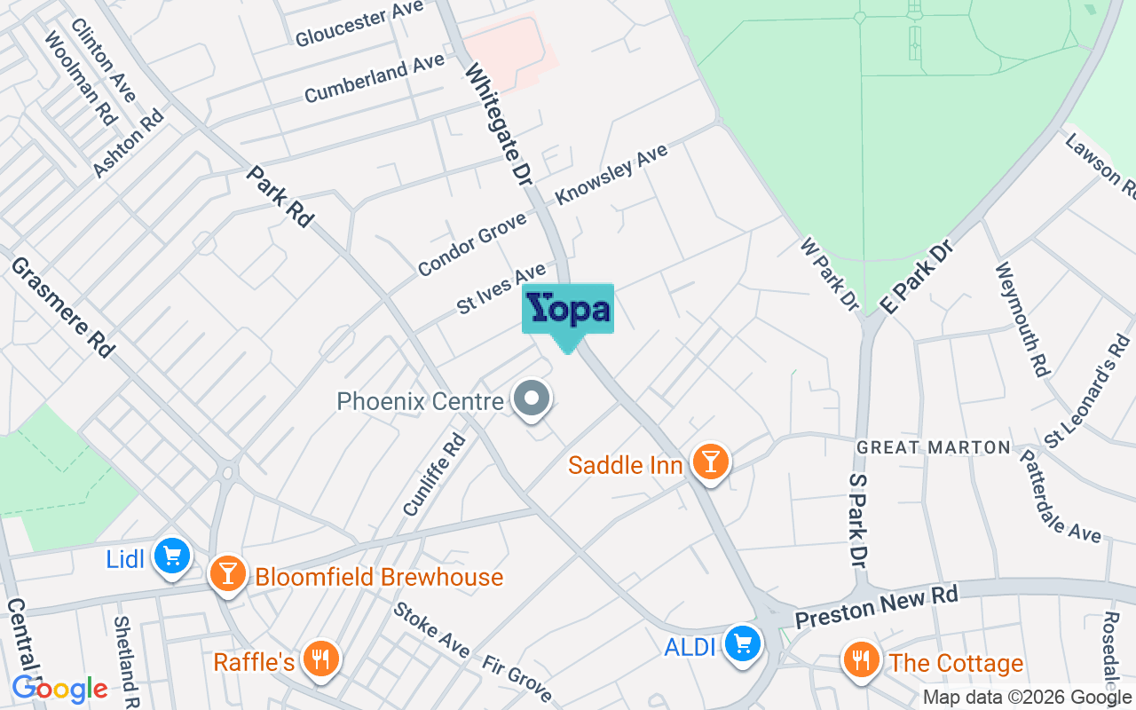 Map showing the location of FY3 9JL