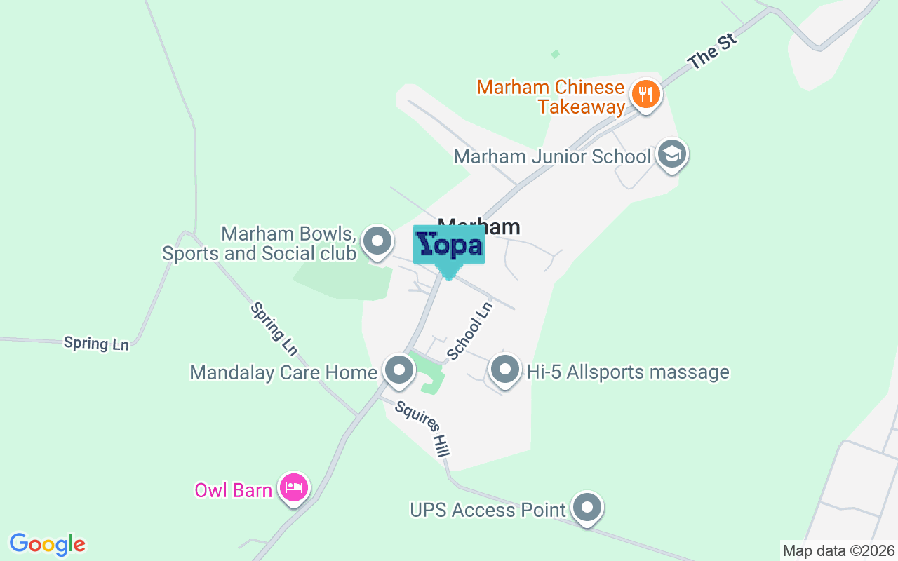 Map showing the location of PE33 9HP