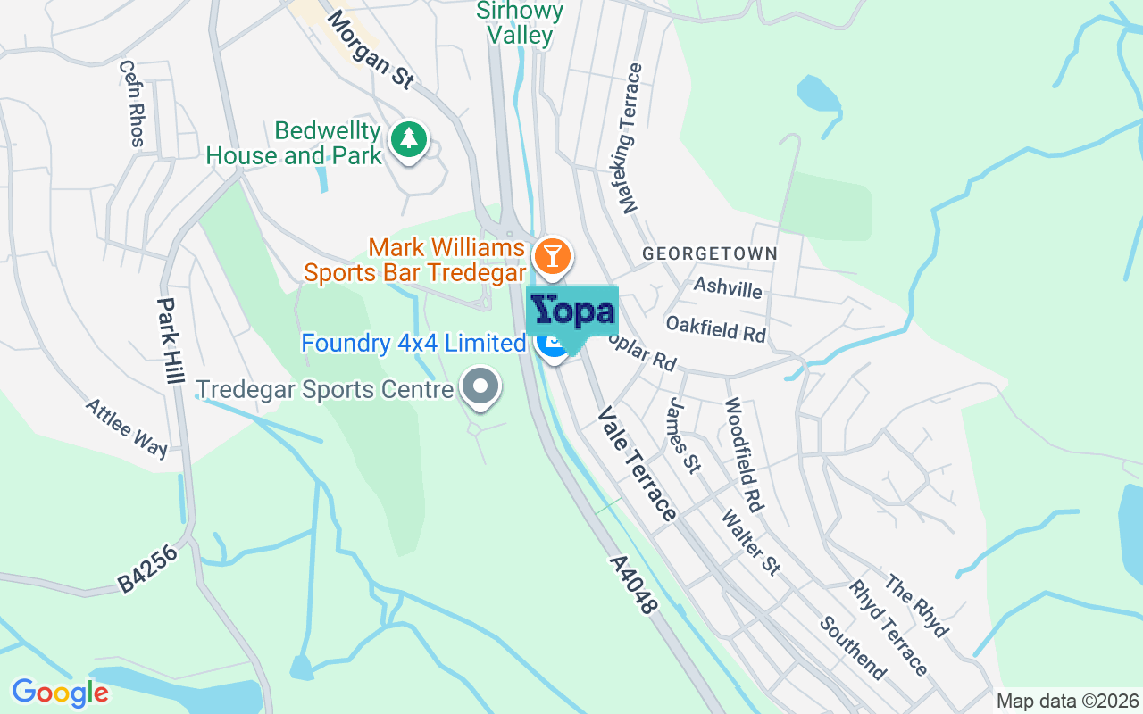 Map showing the location of NP22 4HT