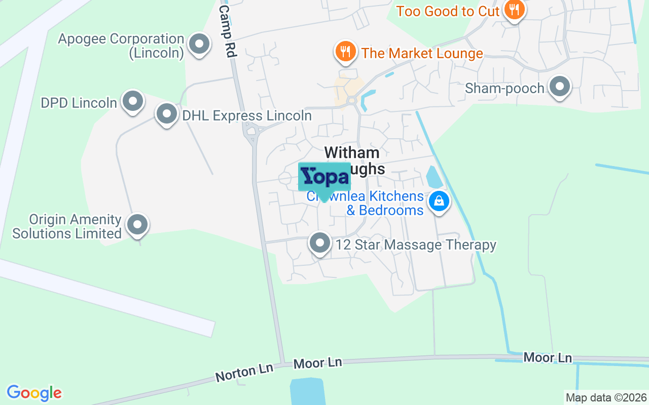 Map showing the location of LN6 9JG