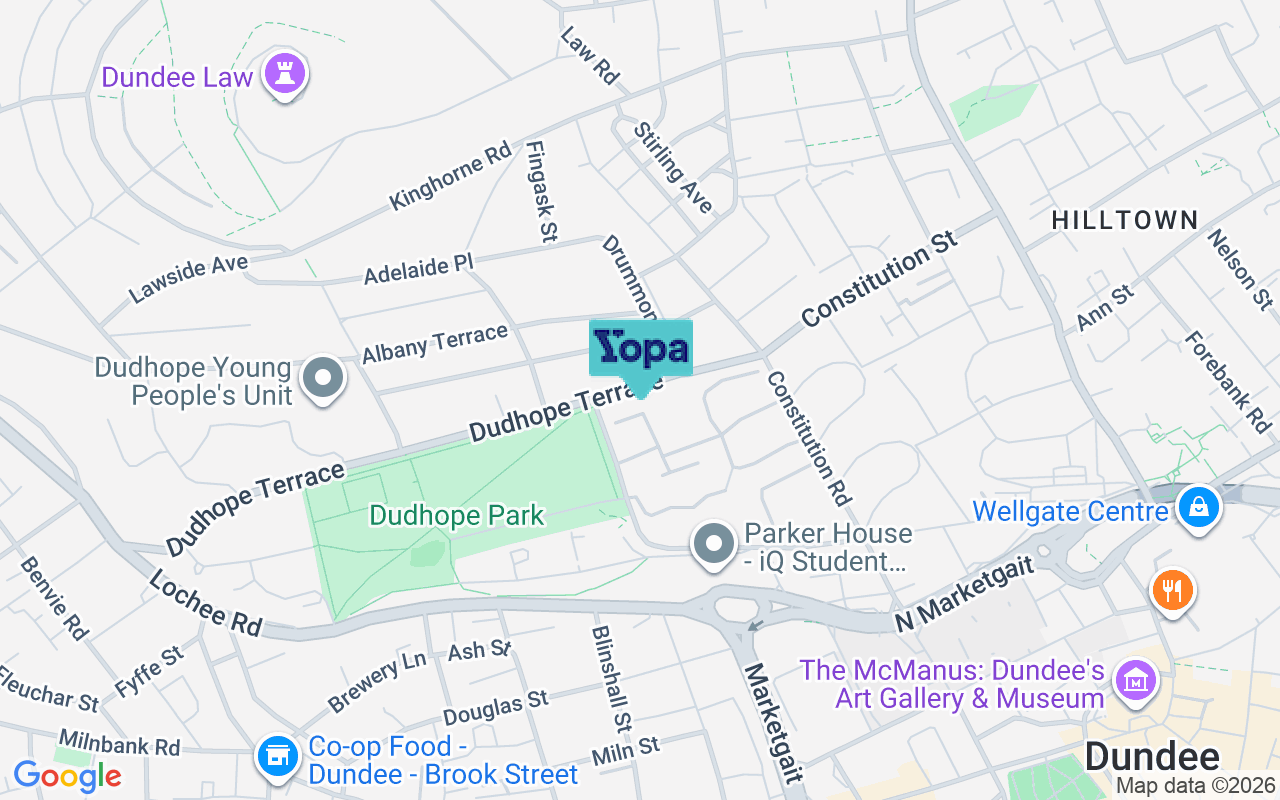 Map showing the location of DD3 6TU