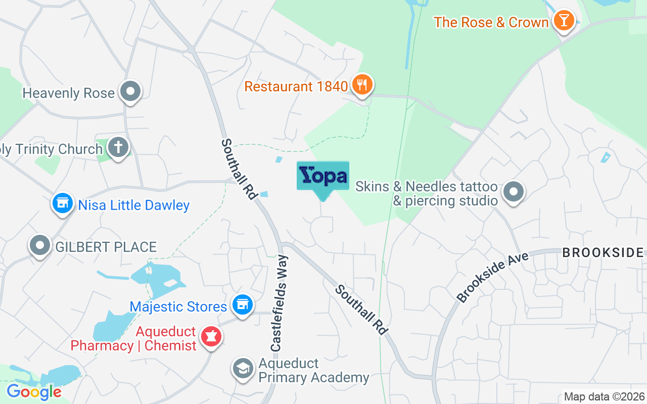 Map showing the location of TF3 1AU