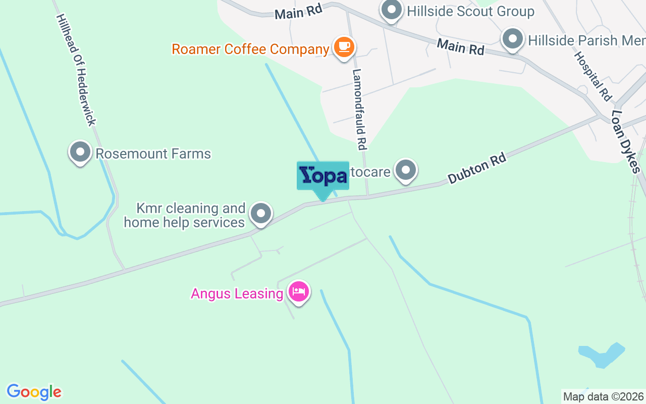 Map showing the location of DD10 9EH