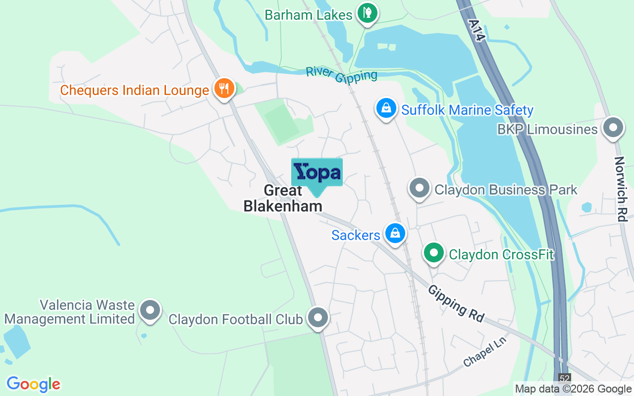 Map showing the location of IP6 0JH