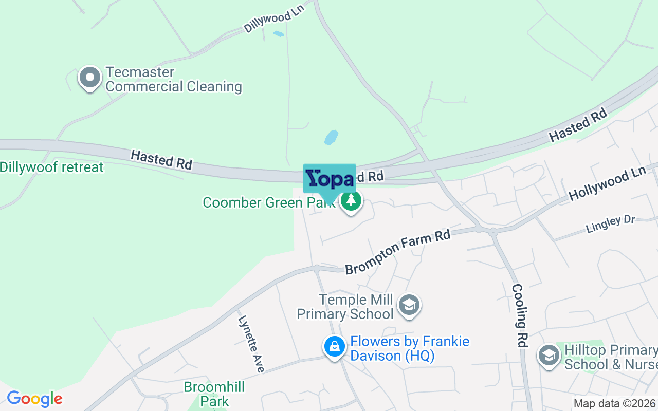 Map showing the location of ME2 3FA