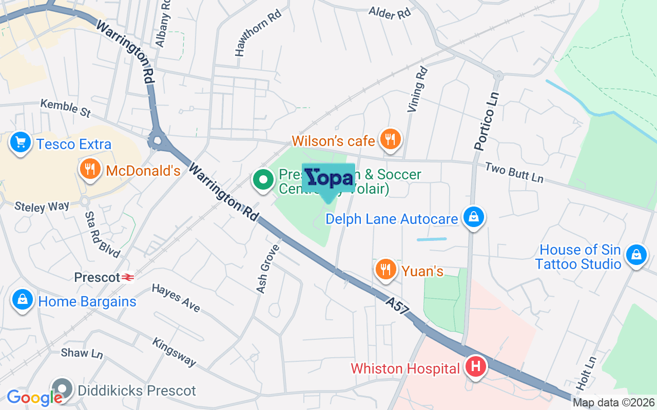 Map showing the location of L35 7AG