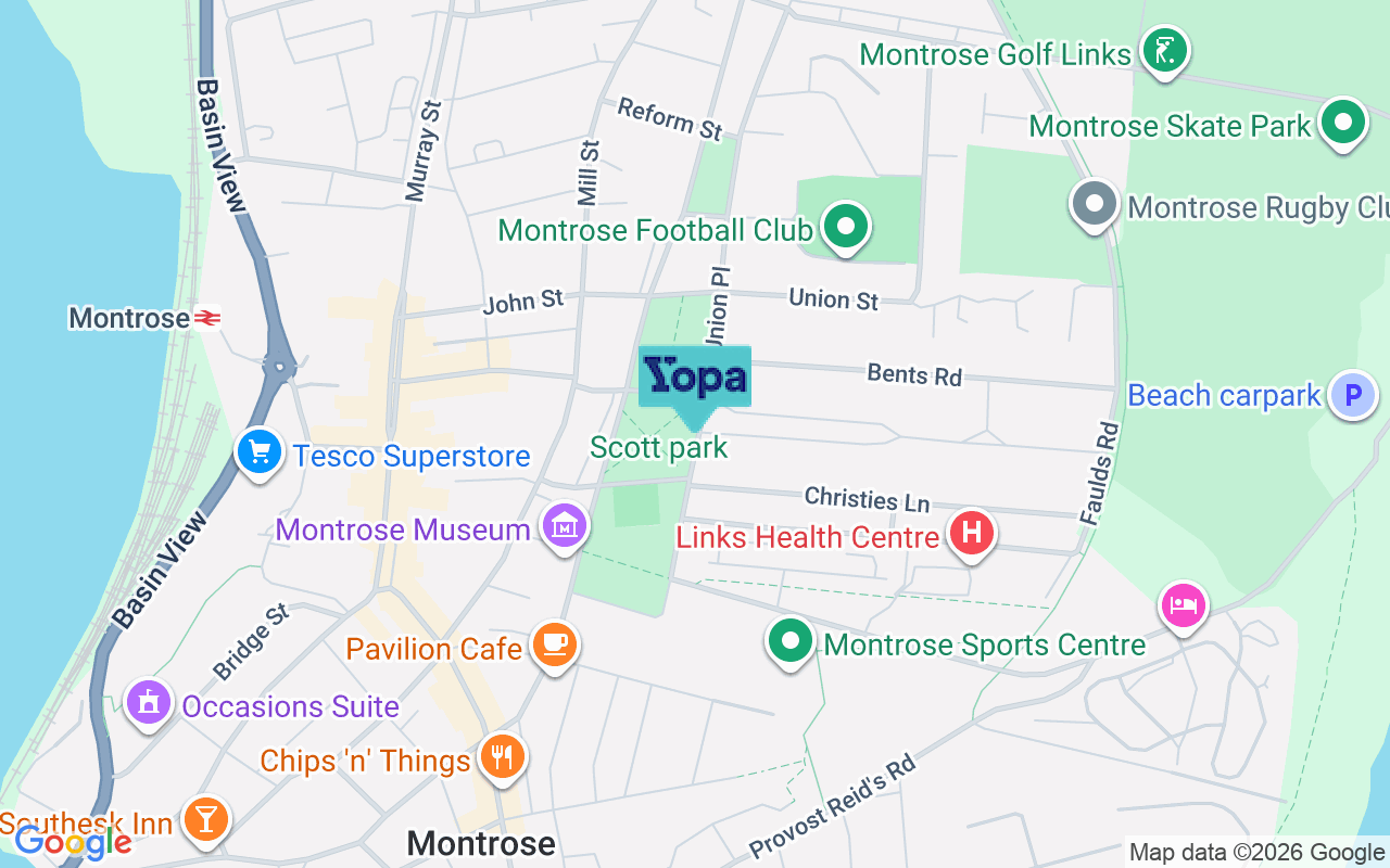 Map showing the location of DD10 8PL