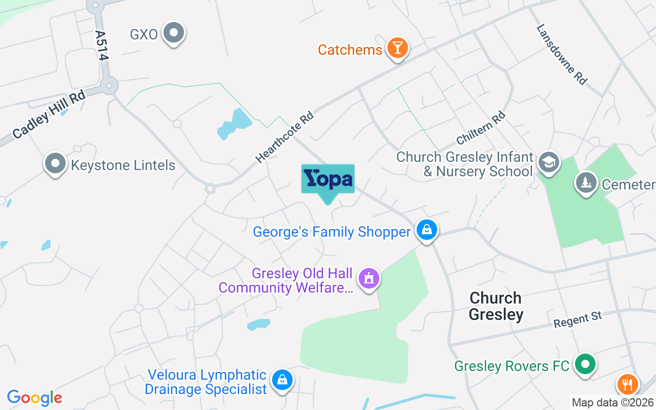 Map showing the location of DE11 9QA