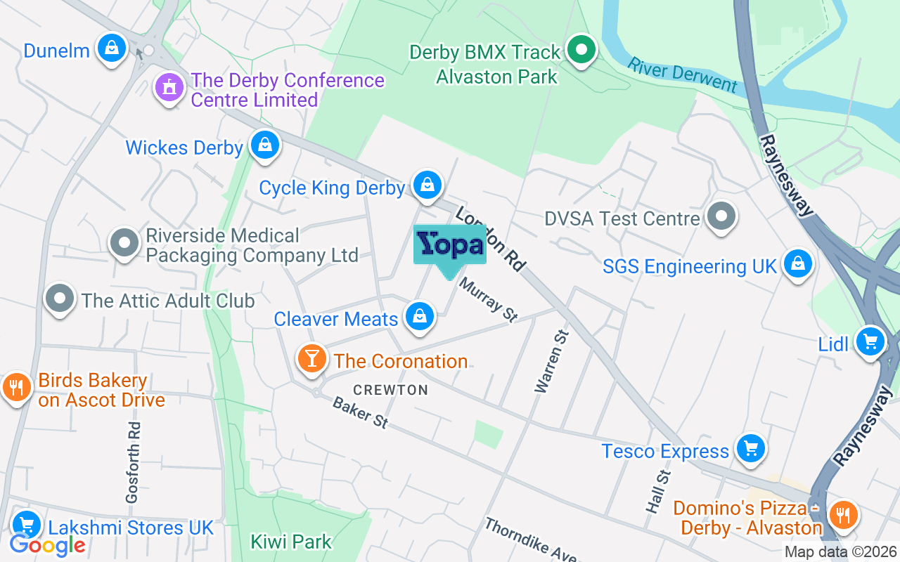 Map showing the location of DE24 8RL