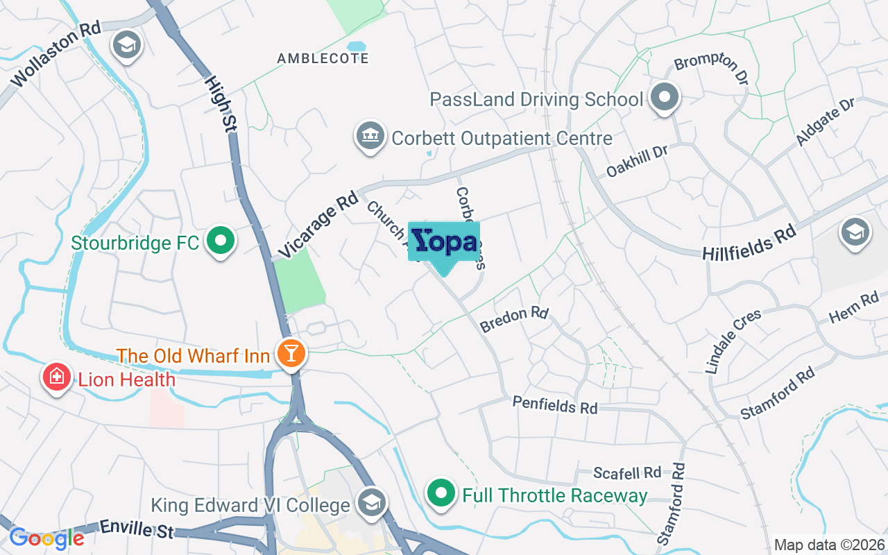 Map showing the location of DY8 4JZ