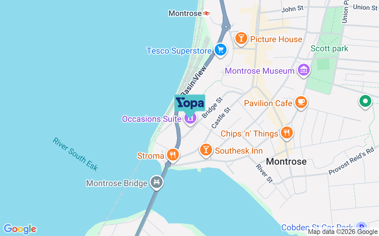 Map showing the location of DD10 8AE